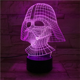 Sötét Nagyúr  7 színű  3D led lámpa