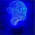 Smeagol 7 színű 3D led lámpa