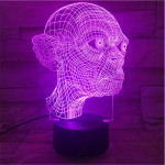 Smeagol 7 színű 3D led lámpa