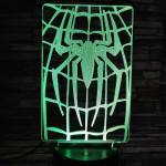 Pók hálójában 7 színű  3D led lámpa