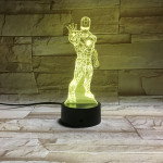 Acélember 3D led lámpa
