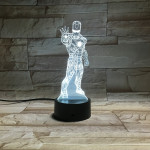 Acélember 3D led lámpa