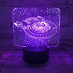Űrhajó 7 színű 3D led lámpa