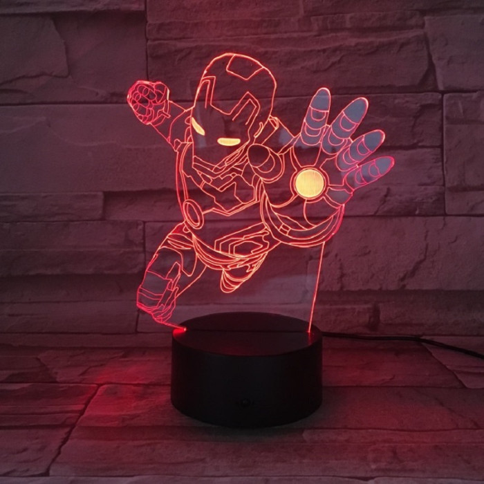 Acélember 2  3D led lámpa