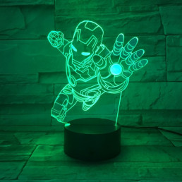 Acélember 2  3D led lámpa
