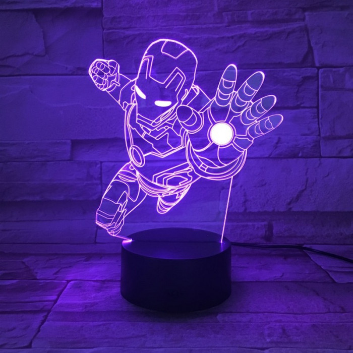 Acélember 2  3D led lámpa