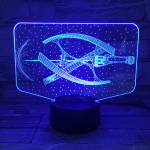 Űrállomás  7 színű 3D led lámpa