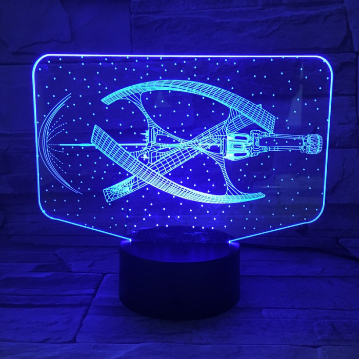 Űrállomás  7 színű 3D led lámpa
