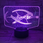 Űrállomás  7 színű 3D led lámpa