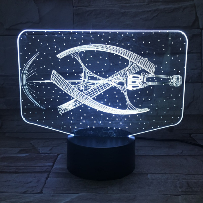 Űrállomás  7 színű 3D led lámpa