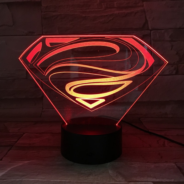 SMan 7 színű 3D led lámpa