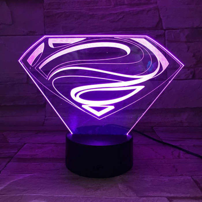 SMan 7 színű 3D led lámpa