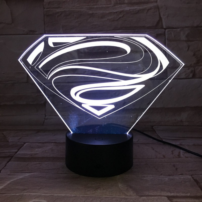 SMan 7 színű 3D led lámpa