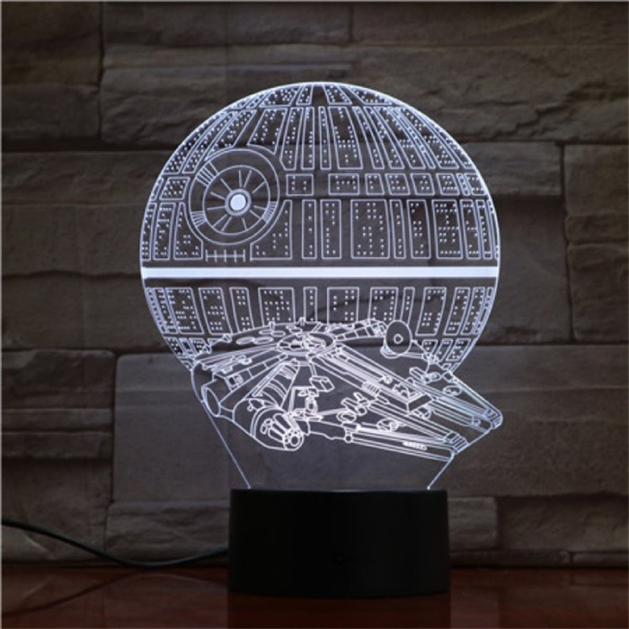 Csillag & Űrhajó 7 színű 3D led lámpa