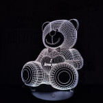 Maci I Love You 7 színű 3D led lámpa