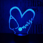 Doktor Love 7 színű 3D led lámpa