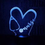 Doktor Love 7 színű 3D led lámpa