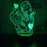 Acélember szív 7 színű 3D led lámpa