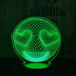 Smile szív 7 színű 3D led lámpa