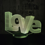 Love kocka 7 színű 3D led lámpa