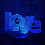 Love kocka 7 színű 3D led lámpa