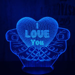 Kézben szív 7 színű  3D led lámpa