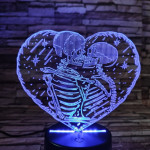 Szív jegyespár 7 színű 3D led lámpa