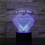 Szív a Kézben 7 színű 3D led lámpa