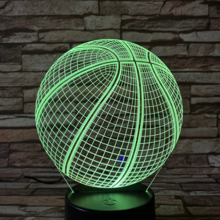 Kosárlabda 3 7 színű  3D led lámpa