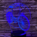 Kerékpár cruiser 7 színű 3D led lámpa