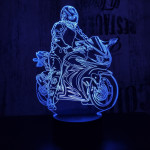 Gyorsasági motor 2 3D led lámpa