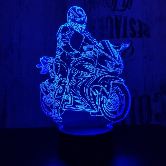 Gyorsasági motor 2 3D led lámpa