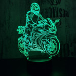 Gyorsasági motor 2 3D led lámpa