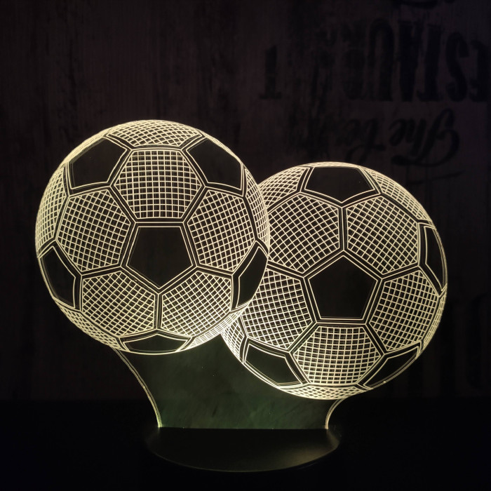 Focilabdák 7 színű 3D led lámpa