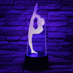 Tornász lány 7 színű 3D led lámpa