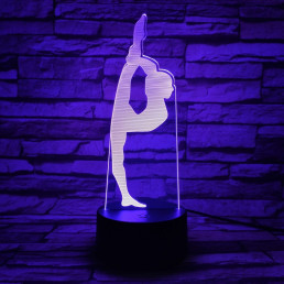 Tornász lány 7 színű 3D led lámpa