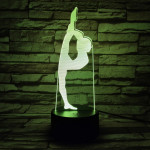 Tornász lány 7 színű 3D led lámpa