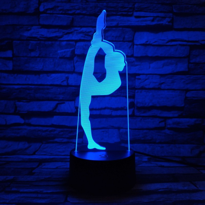 Tornász lány 7 színű 3D led lámpa