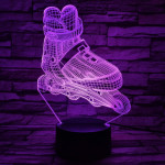 Görkorcsolya 7 színű 3D led lámpa