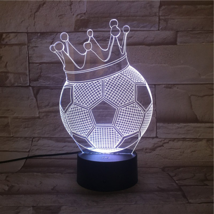 Focikirály 7 színű 3D led lámpa