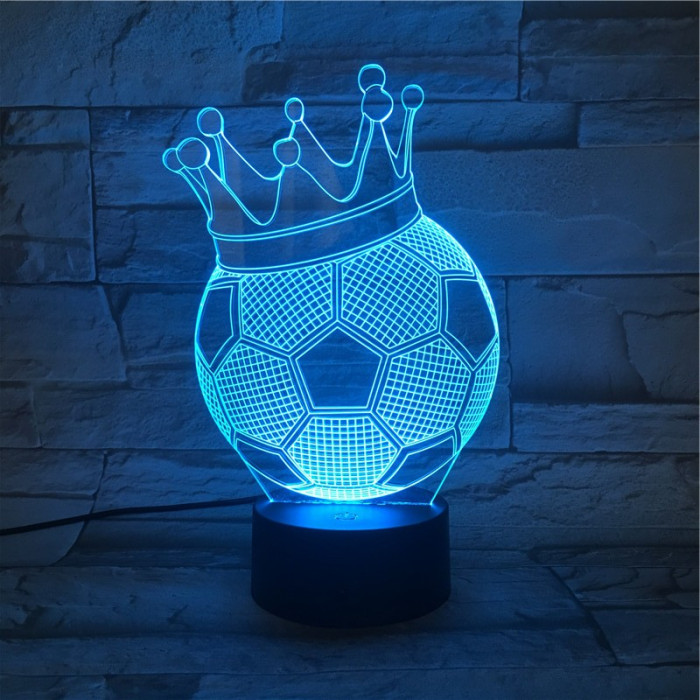 Focikirály 7 színű 3D led lámpa