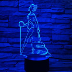 Tornász lány 7 színű 3D led lámpa