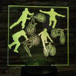 Kerékpár 7 színű 3D led lámpa