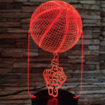 Kosárlabda pörgetés 7 színű  3D led lámpa