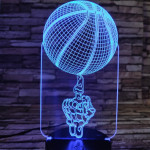 Kosárlabda pörgetés 7 színű  3D led lámpa