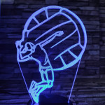Röplabda lebegtetett nyitás 7 színű 3D led lámpa