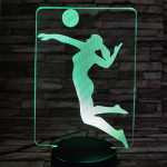 Röplabda játék nyitás 7 színű 3D led lámpa