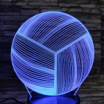 Röplabda 7 színű 3D led lámpa