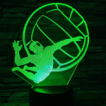 Röplabda szerva 3D led lámpa