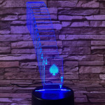 Kártya  7 színű 3D led lámpa